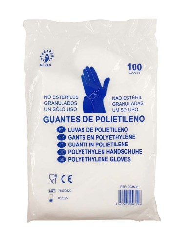 GUANTES POLIETILENO UN SOLO USO 100 UDS#